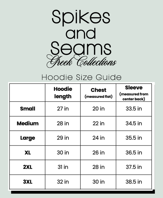 Blue Coquette Hoodie - Phi Sigma Pi - Spikes and Seams Greek