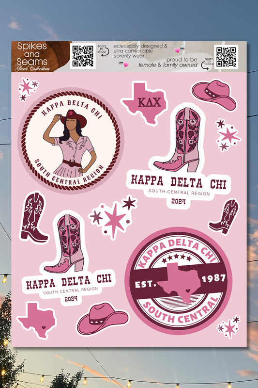 South Central Region Sticker Sheet- Kappa Delta Chi