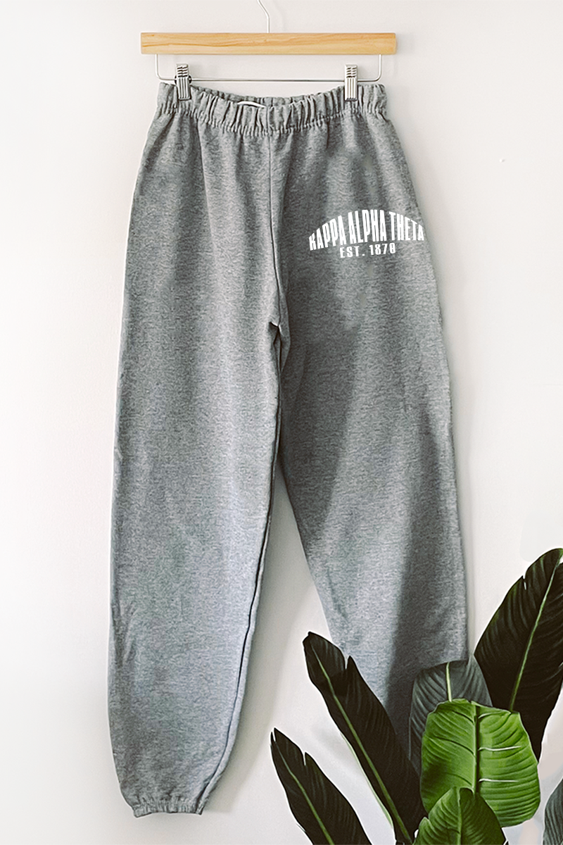 Grey sweatpants - Kappa Alpha Theta - Spikes and Seams Greek
