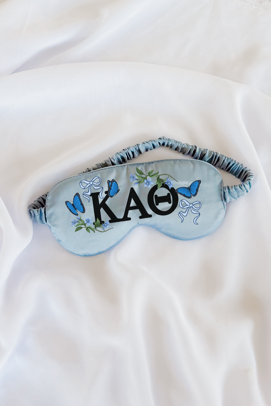 Light Blue Butterflies Sorority Sleep Mask