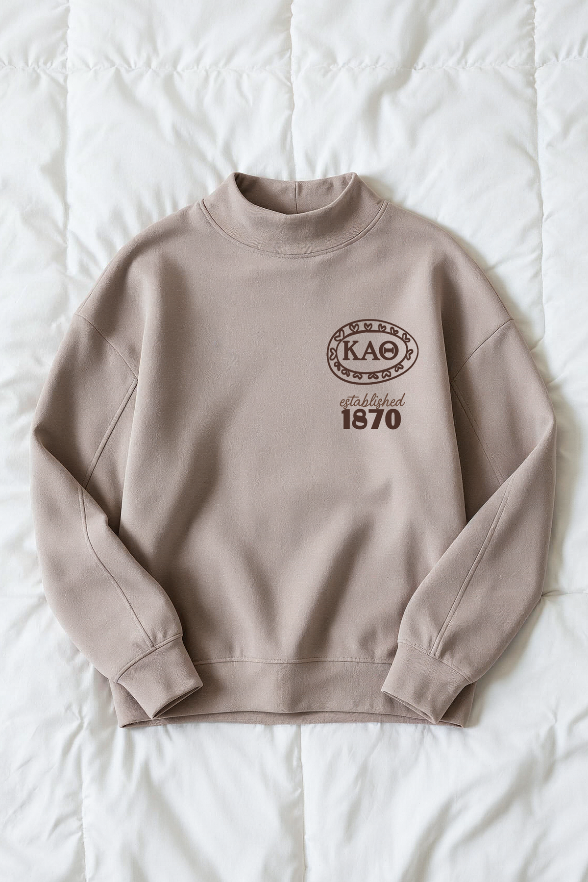 Beige Sorority Mockneck