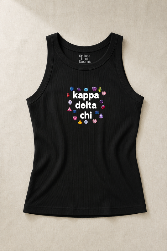 Gems Charcoal Sorority Tank - Kappa Delta Chi