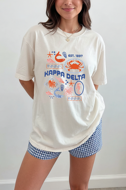 Sorority Ocean Tee - Kappa Delta - Spikes and Seams Greek