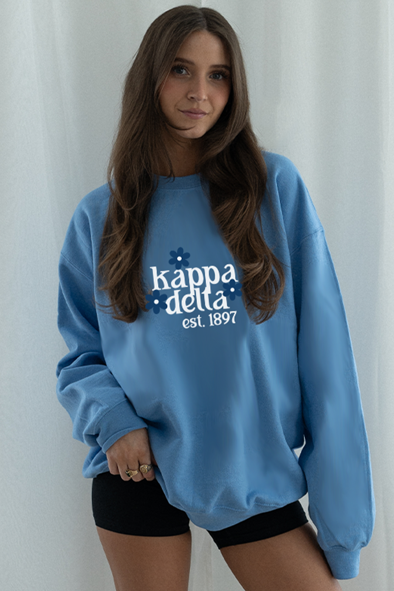 Blue Daisy Crewneck - Kappa Delta