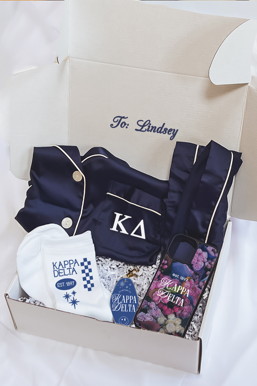 Navy Pajamas Gift Box - Kappa Delta