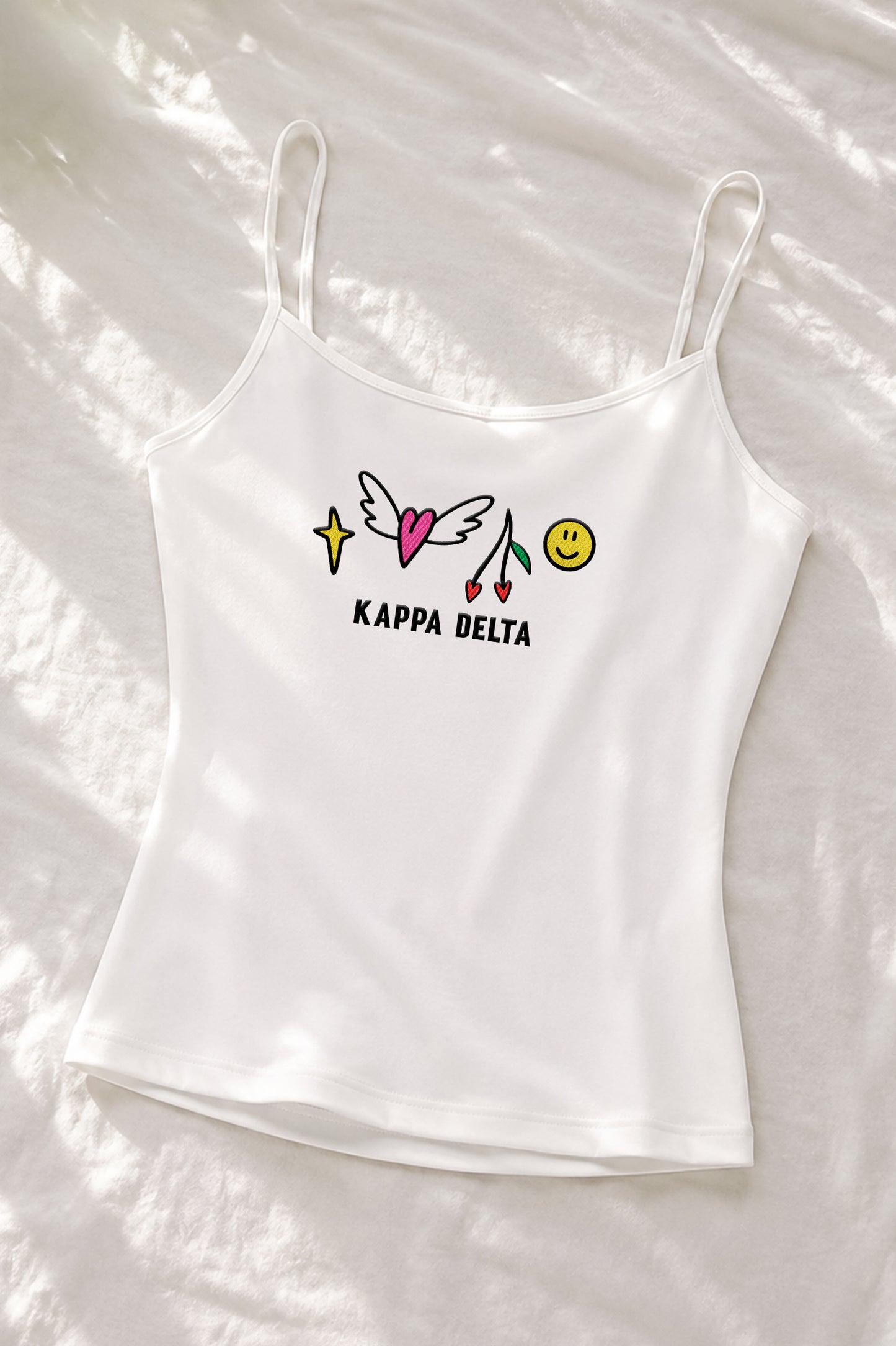 Embroidered Trendy Icons Sorority Tank