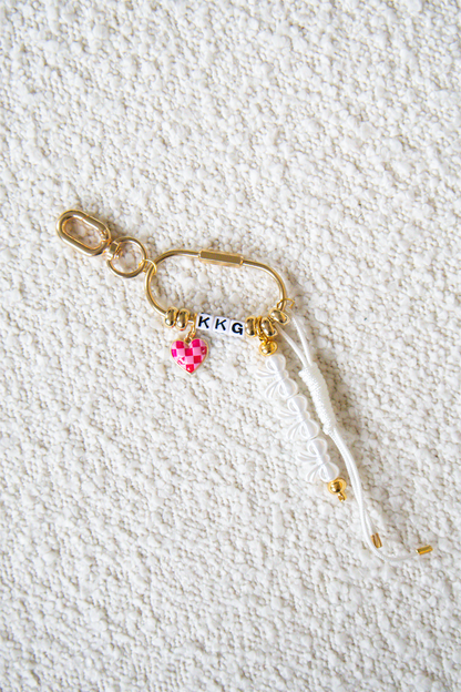 Gold Sorority Keychain Bag Charm