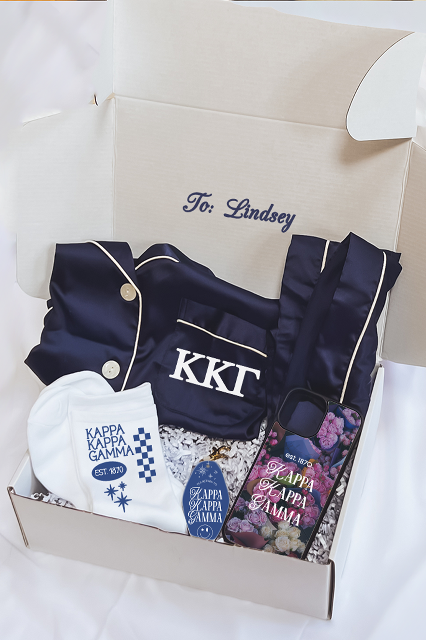 Navy Pajamas Gift Box - Kappa Kappa Gamma