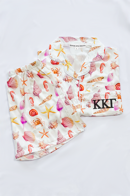 Sea Life Greek Letter Pajamas - Kappa Kappa Gamma