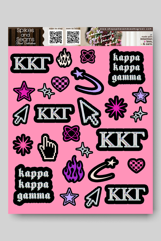 Sorority Sticker Sheet #24 - Kappa Kappa Gamma