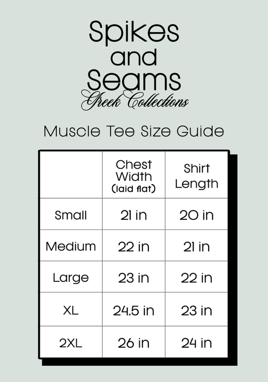 Create Your Own Luck Muscle Tee - Phi Sigma Rho - Spikes and Seams Greek