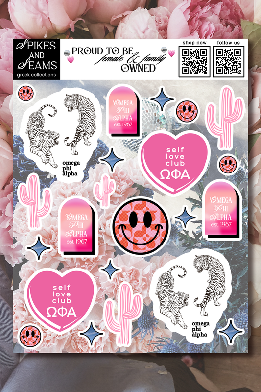 Sticker Sheet #18 - Omega Phi Alpha