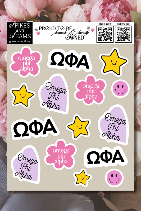 Sticker Sheet #16 - Omega Phi Alpha