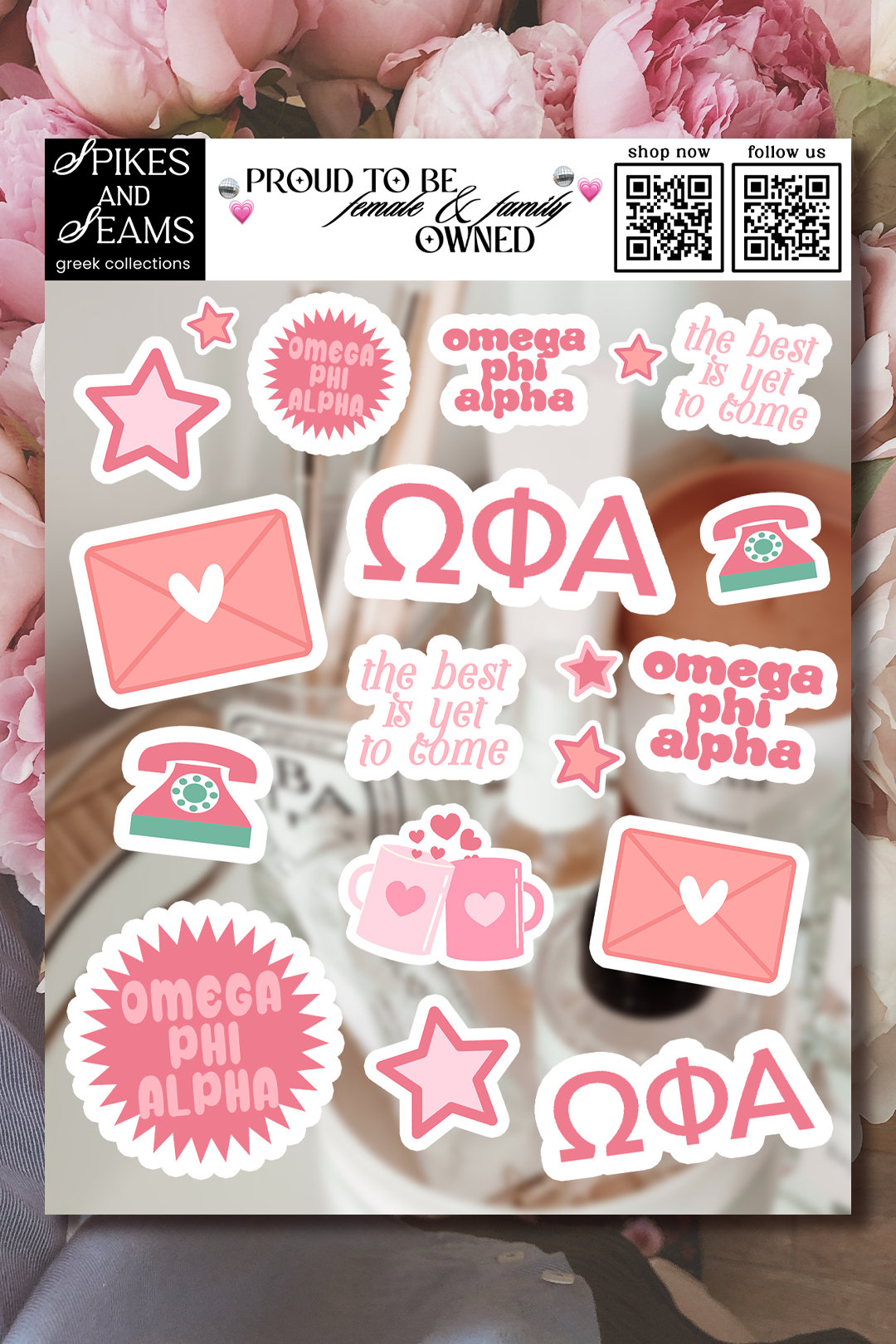 Sticker Sheet #17 - Omega Phi Alpha