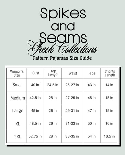 Block Font Beige Daisy pajamas - Alpha Sigma Alpha