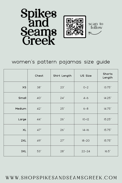 Greek Letter Pink Smiley pajamas - Alpha Xi Delta