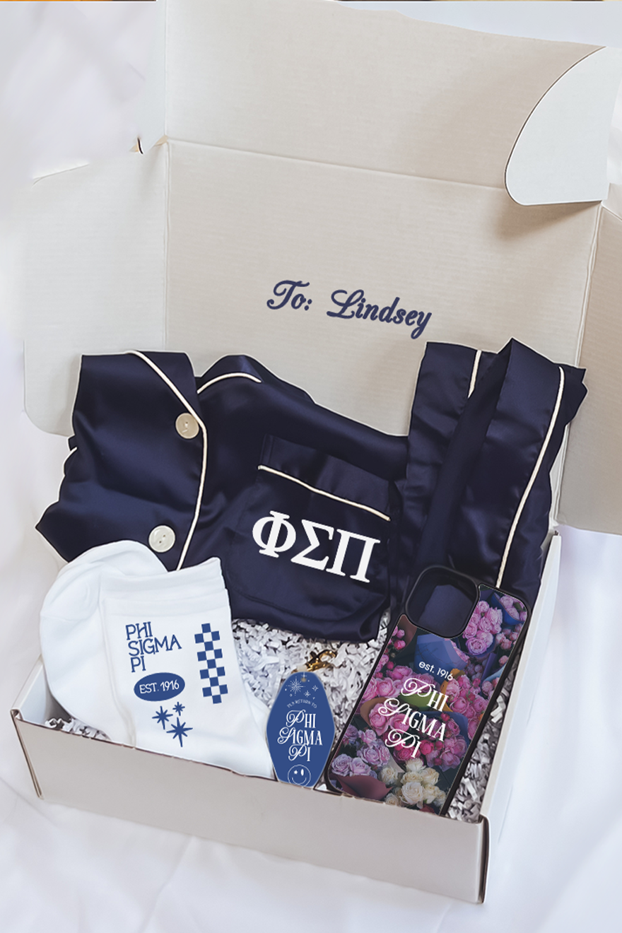 Navy Pajamas Gift Box - Phi Sigma Pi