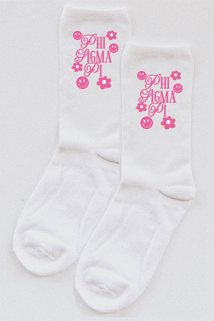Pink Accent socks - Phi Sigma Pi