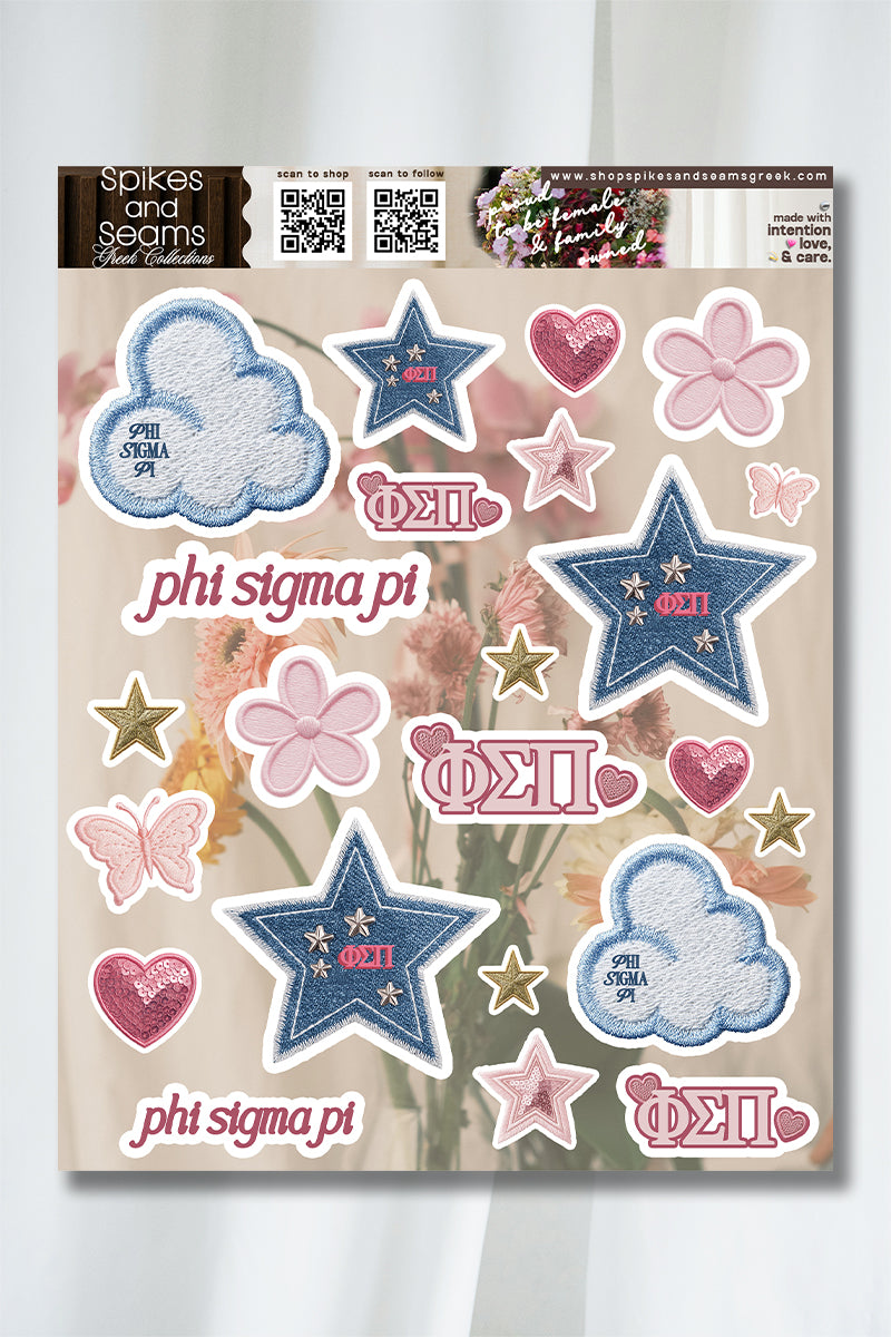 Sorority Sticker Sheet #23 - Spikes and Seams Greek