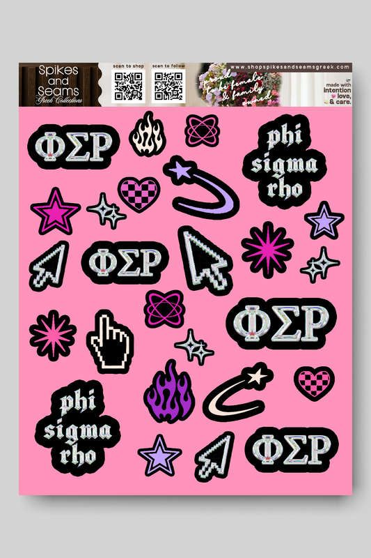 Sorority Sticker Sheet #24 - Phi Sigma Rho