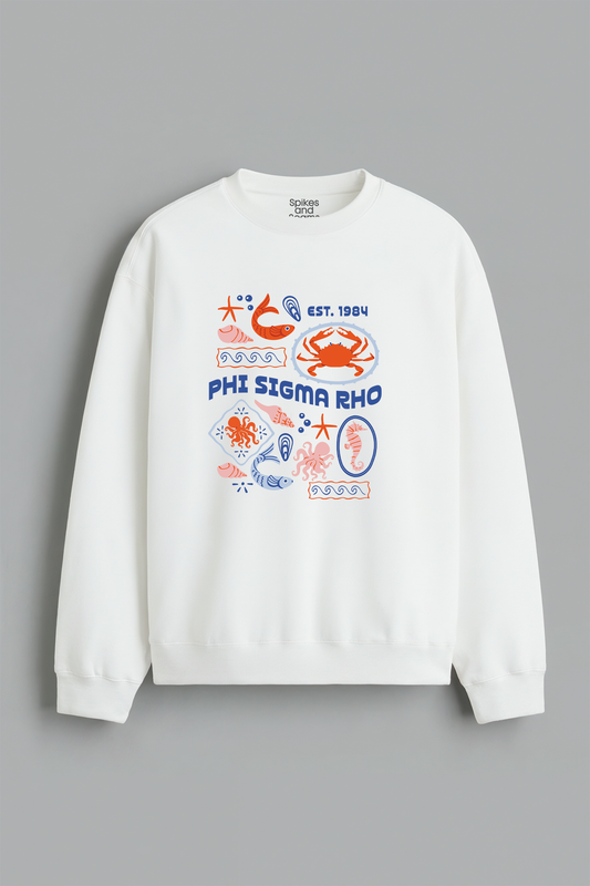 Sorority Ocean Crewneck - Phi Sigma Rho - Spikes and Seams Greek