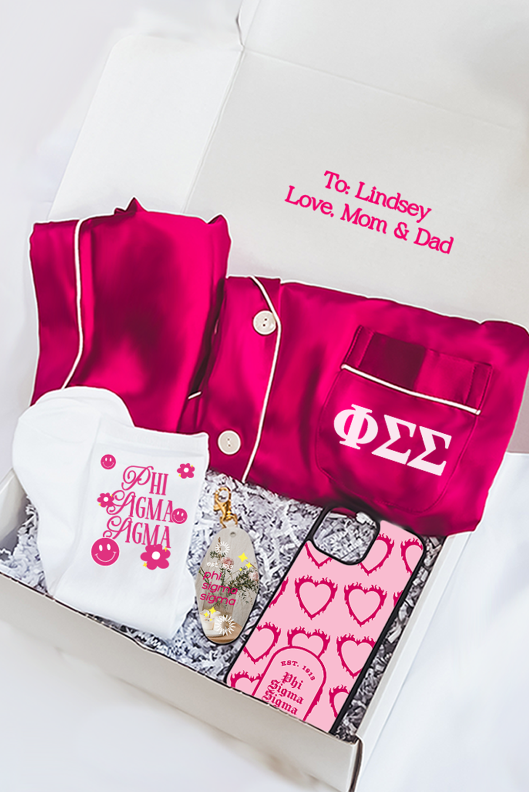 Pink Berry Pajamas Gift Box - Phi Sigma Sigma