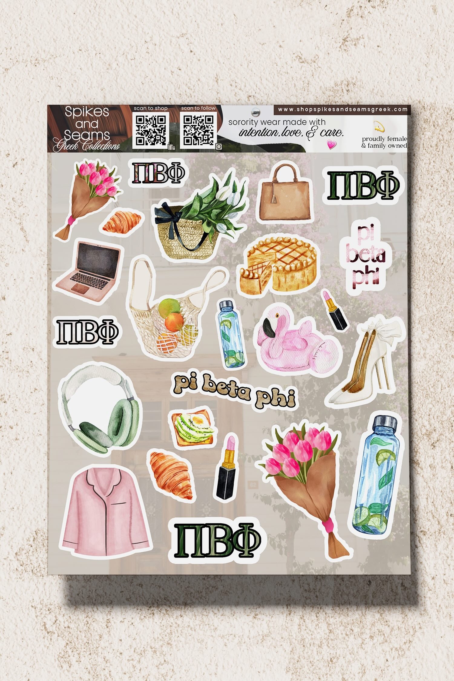 Sorority Sticker Set #22 - Pi Beta Phi