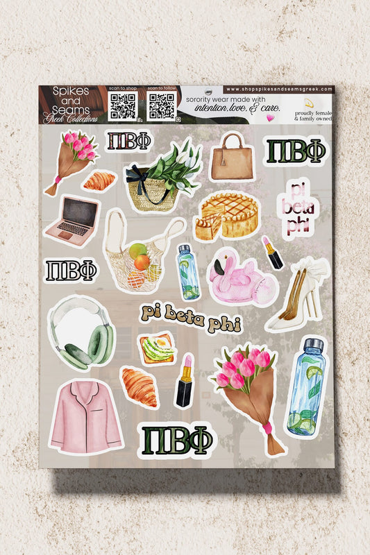 Sorority Sticker Set #22 - Pi Beta Phi