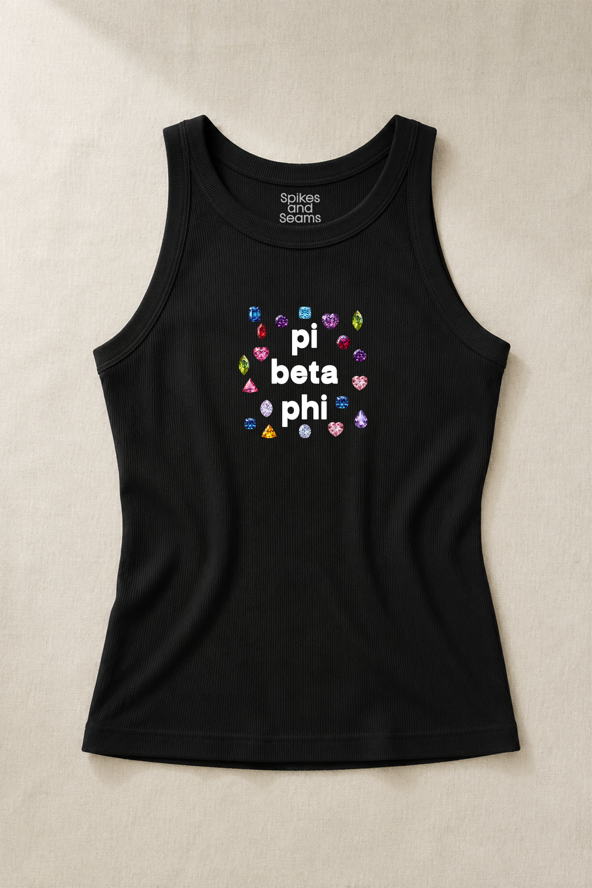 Gems Charcoal Sorority Tank - Pi Beta Phi