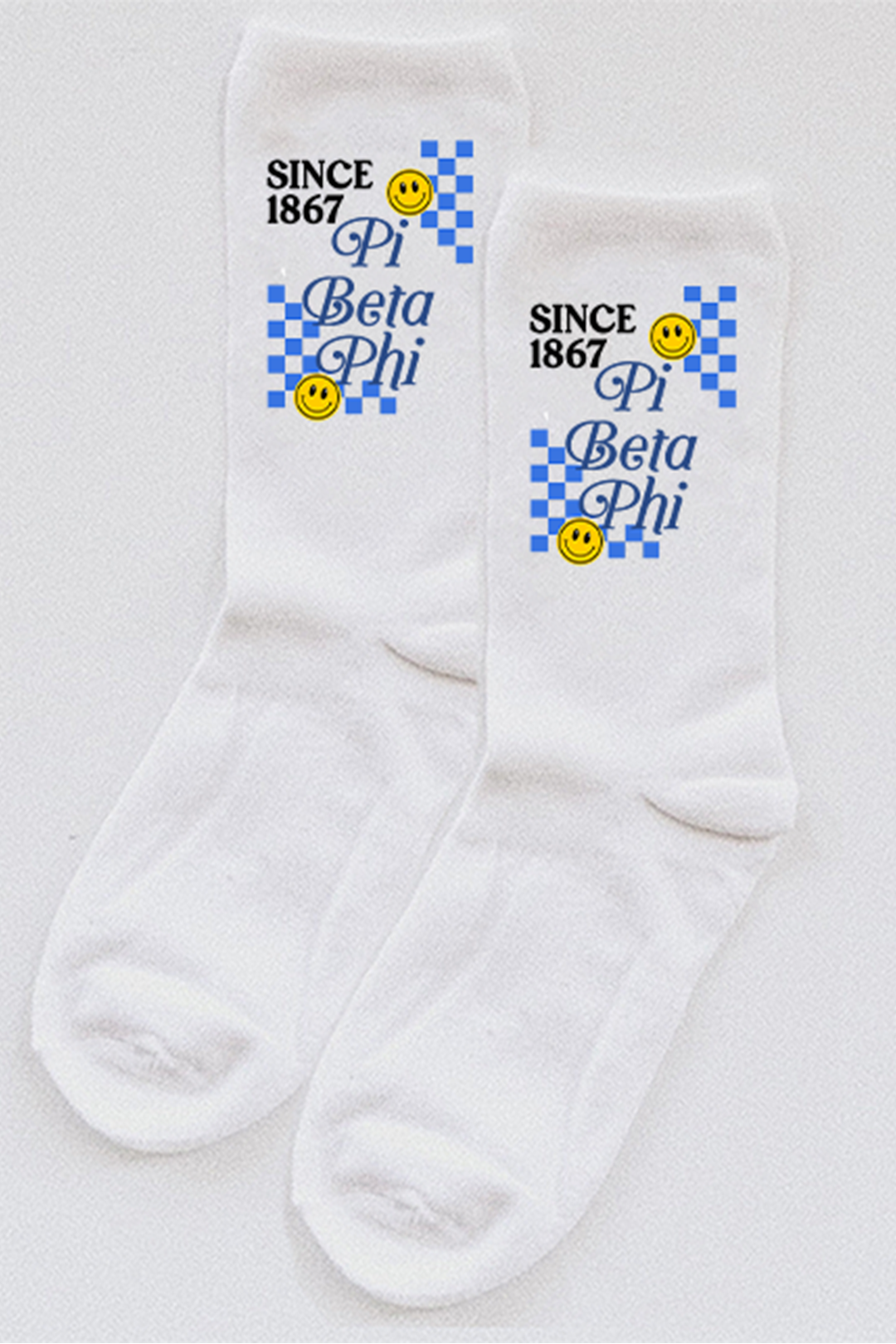 Blue Checkered socks - Pi Beta Phi