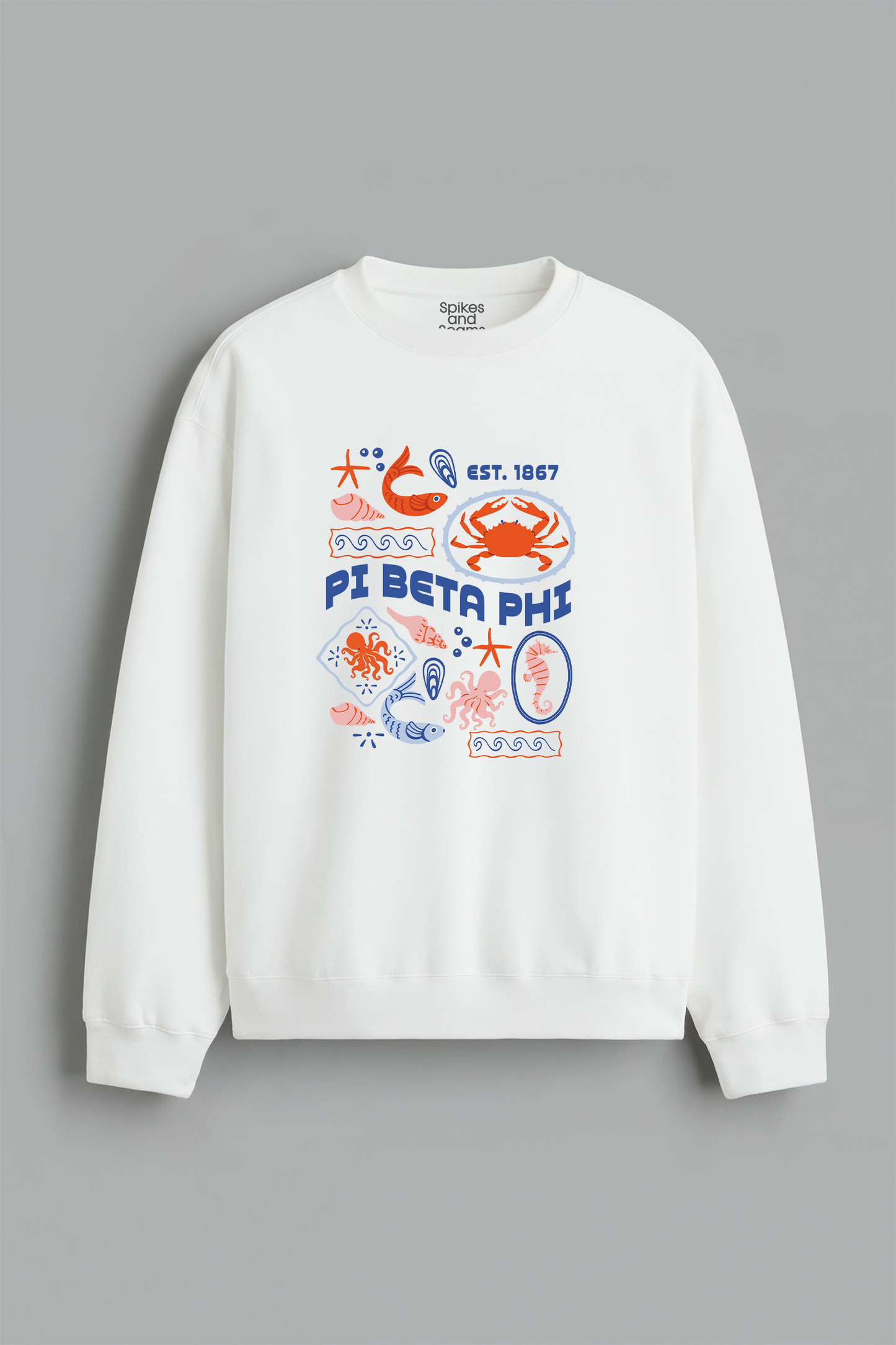 Sorority Ocean Crewneck - Pi Beta Phi - Spikes and Seams Greek