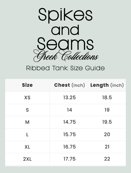 Red Sparkle Text Sorority Tank - Delta Delta Delta