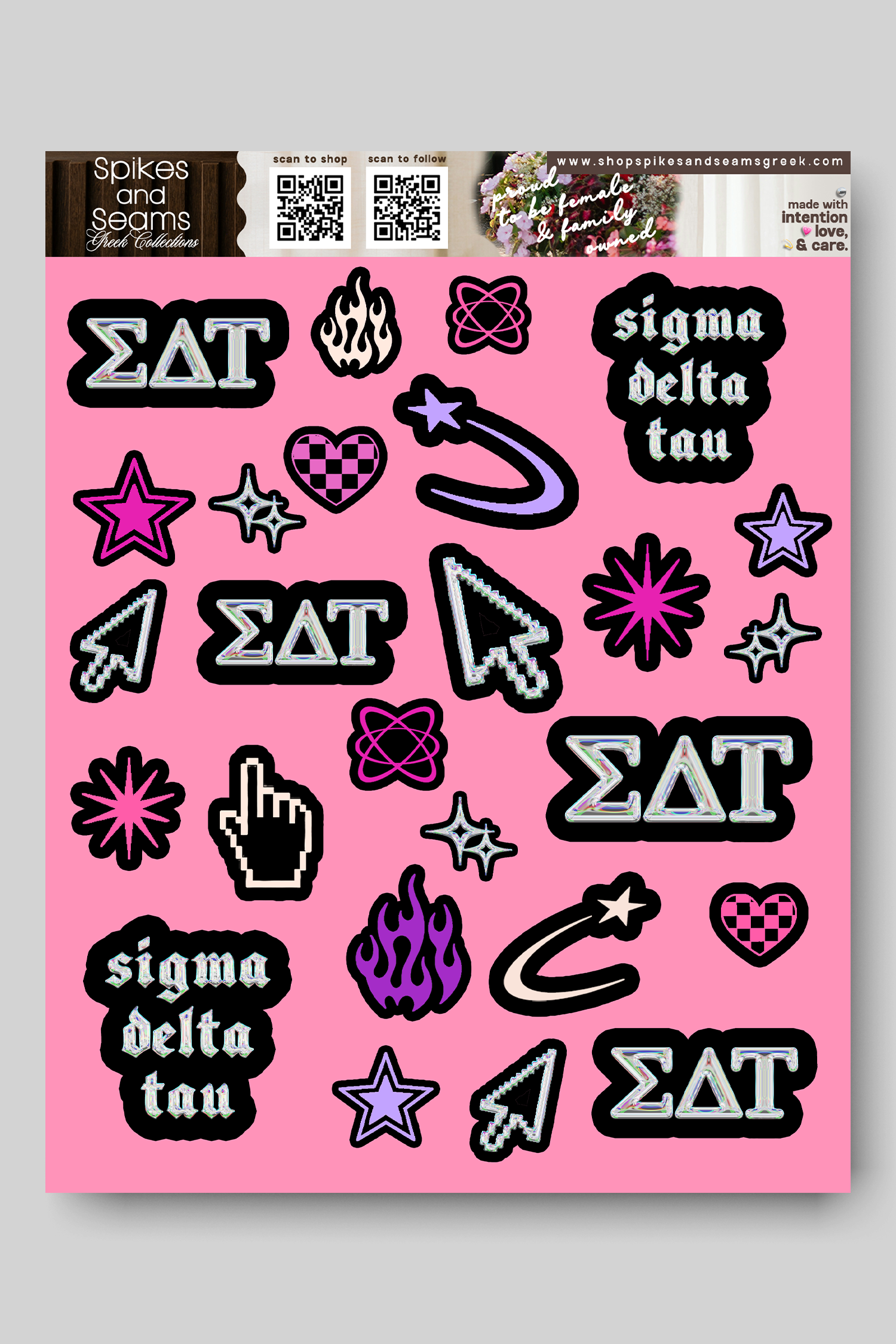 Sorority Sticker Sheet #24 - Sigma Delta Tau