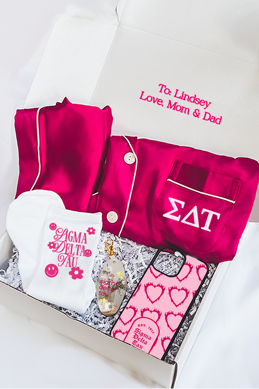 Pink Berry Pajamas Gift Box - Sigma Delta Tau