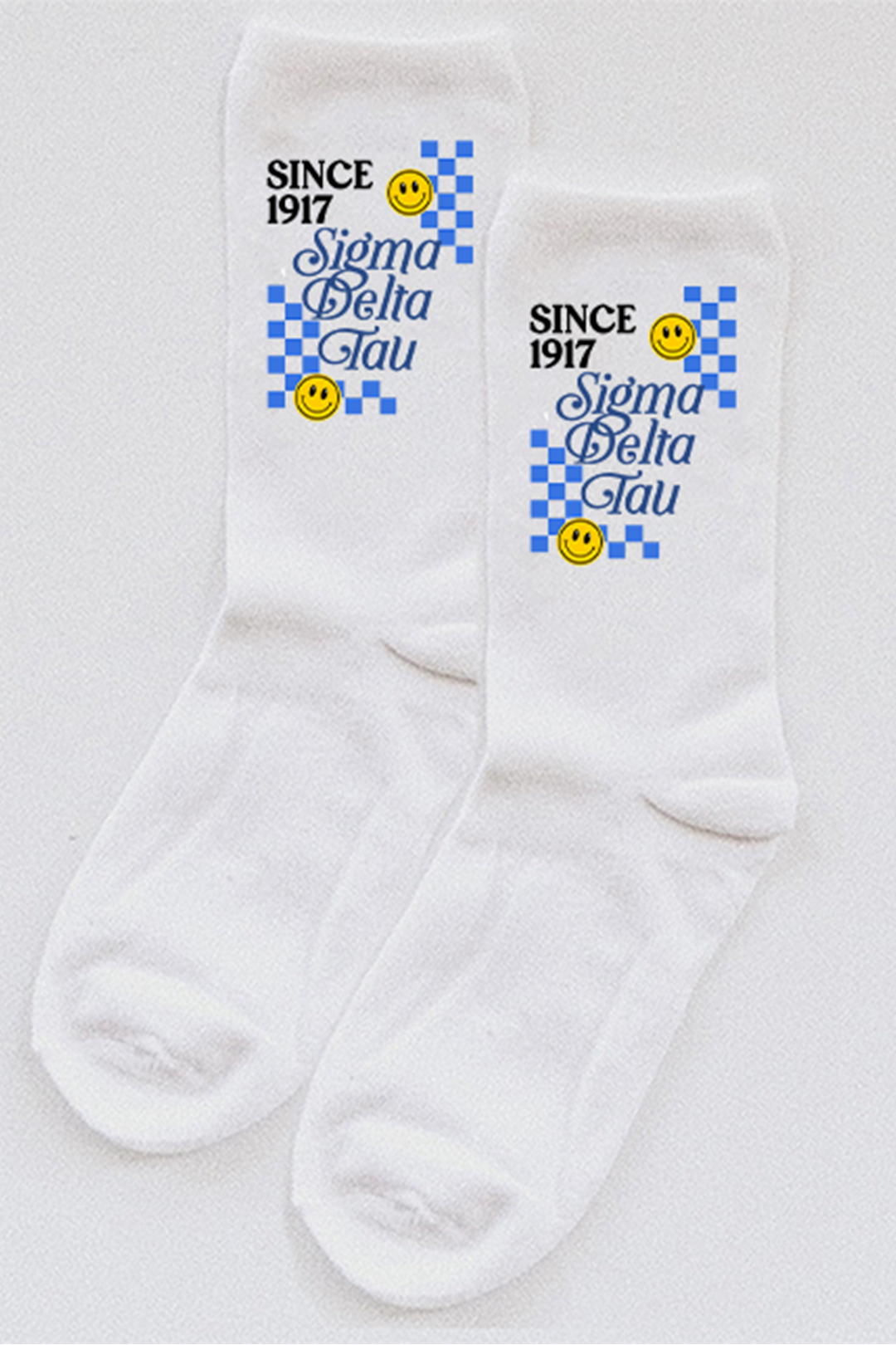 Blue Checkered socks - Sigma Delta Tau