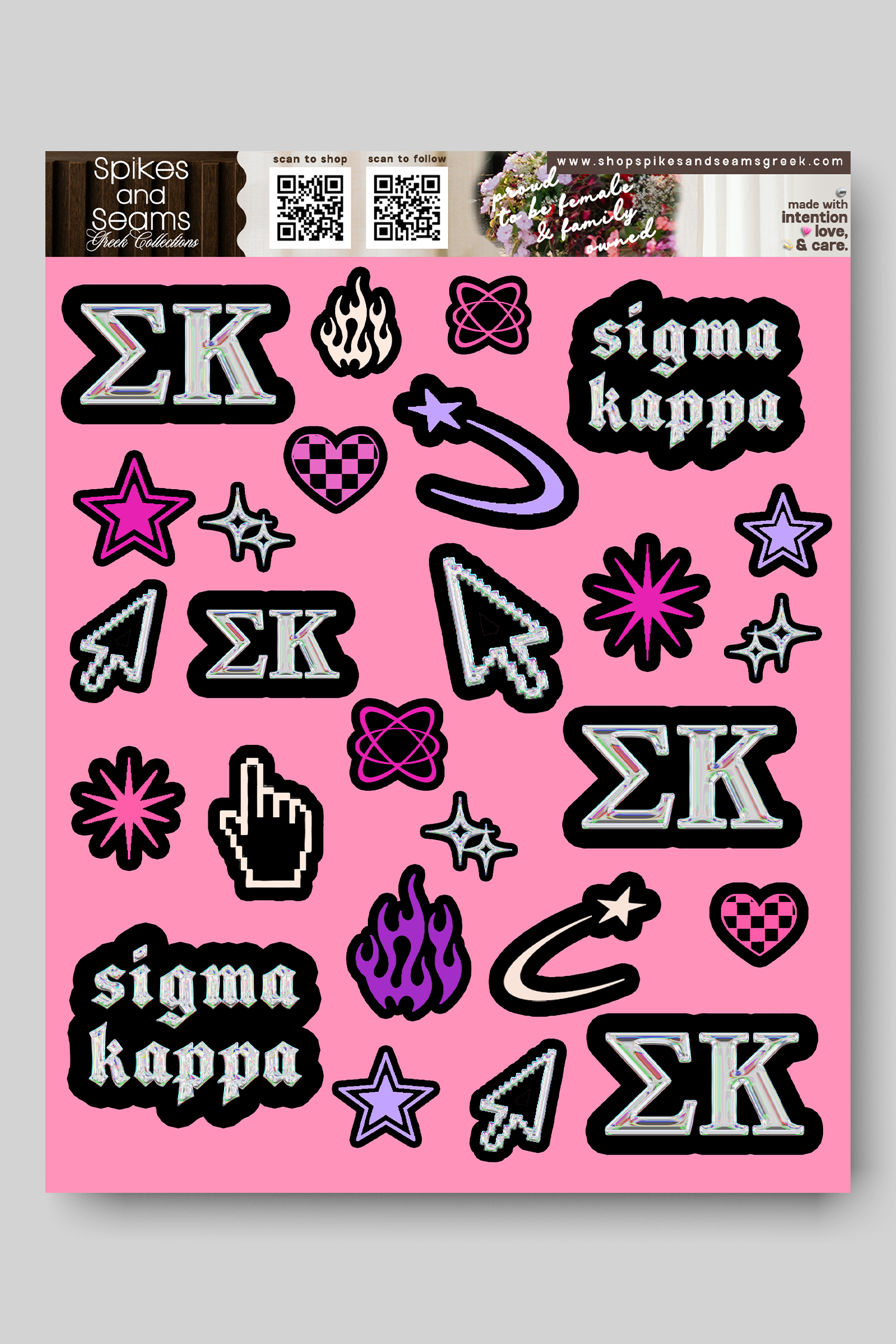 Sorority Sticker Sheet #24 - Sigma Kappa