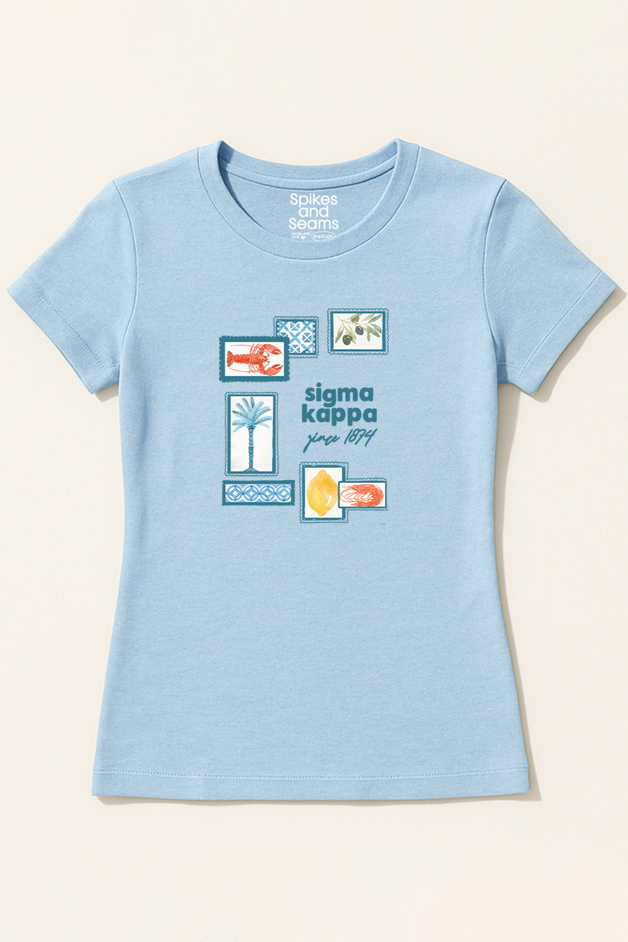 Light Blue Mediterranean Tee - Sigma Kappa