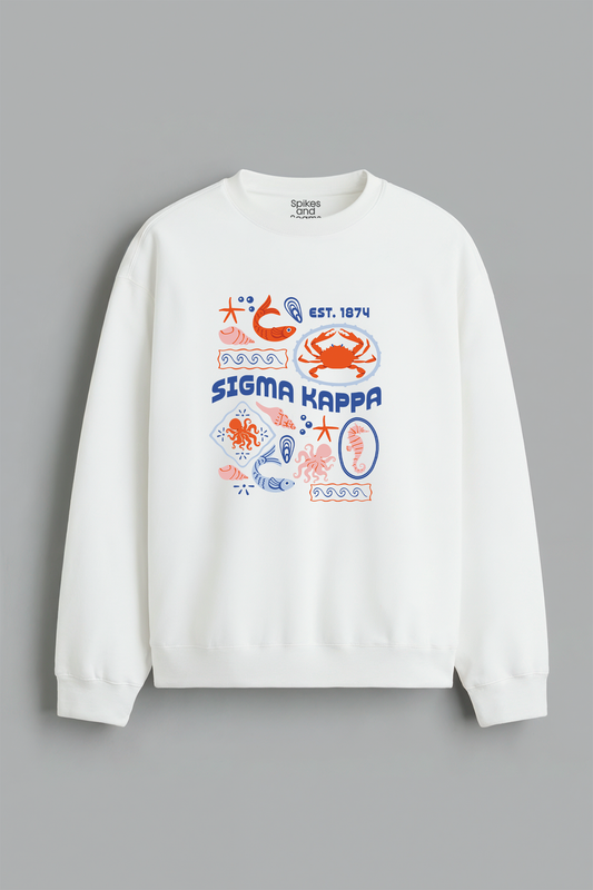 Sorority Ocean Crewneck - Sigma Kappa - Spikes and Seams Greek