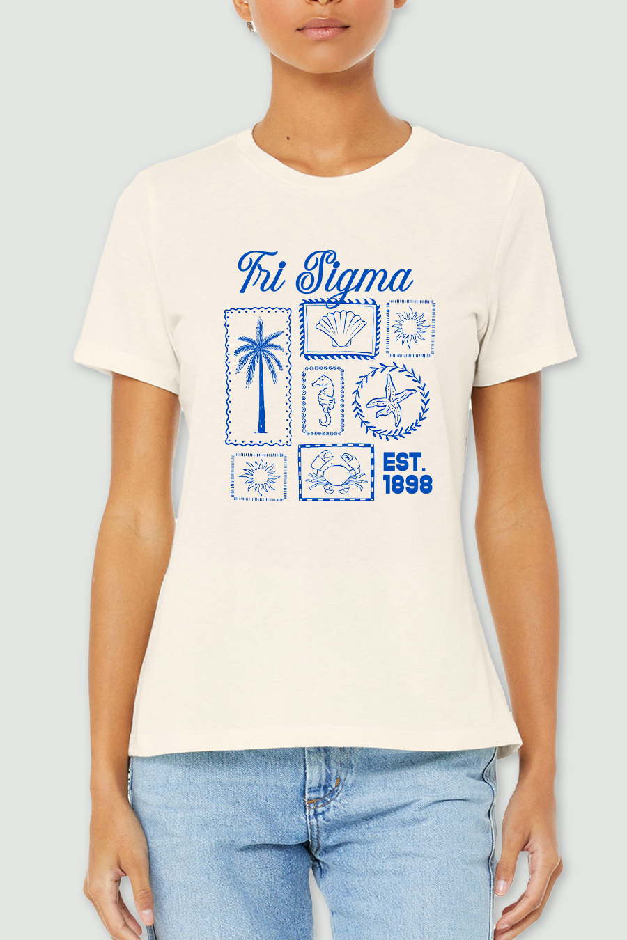 Beige Coastal Tee - Sigma Sigma Sigma