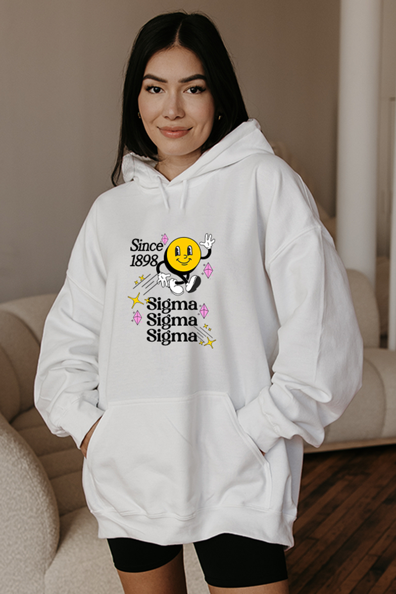 Walking Smiley hoodie - Sigma Sigma Sigma