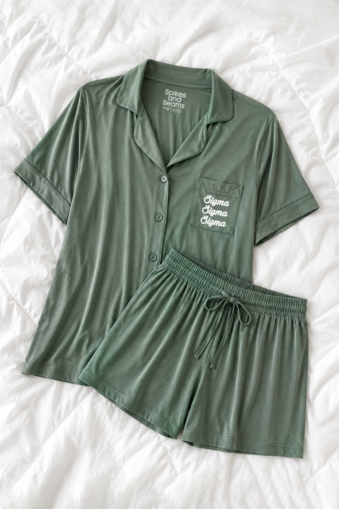 Eucalyptus Modal Pajamas - script text