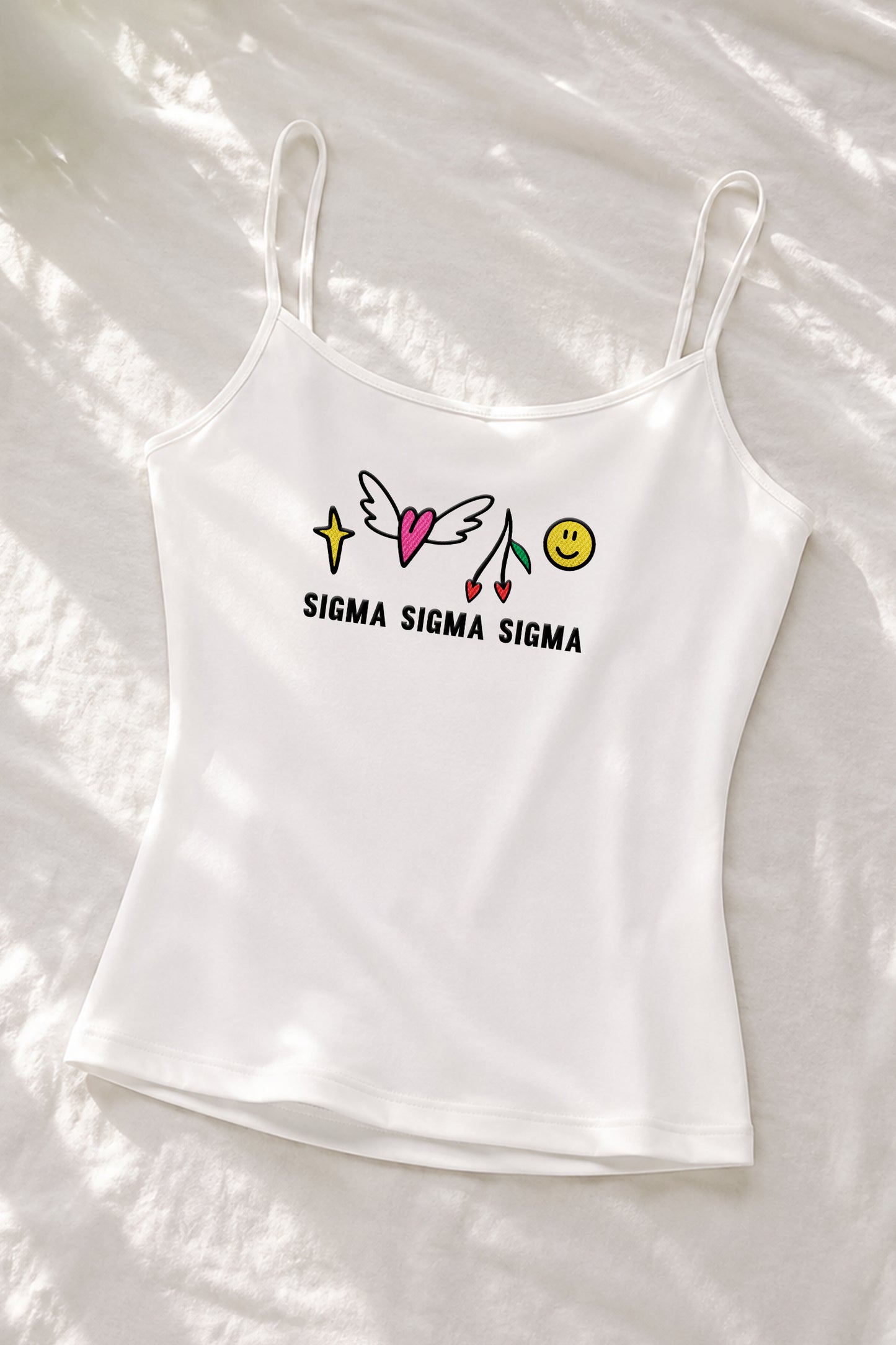 Embroidered Trendy Icons Sorority Tank