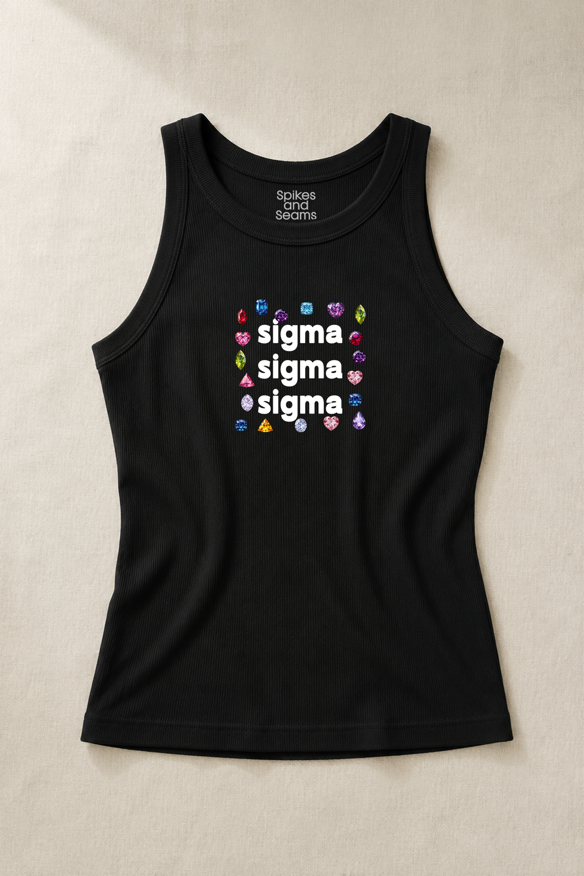 Gems Charcoal Sorority Tank - Sigma Sigma Sigma