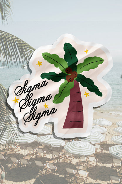 Waterproof Palm Tree Sorority Sticker