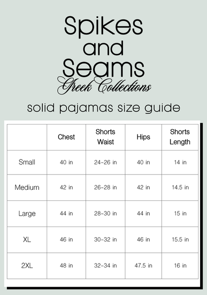 Forest Green Satin Pajamas - Greek Letter