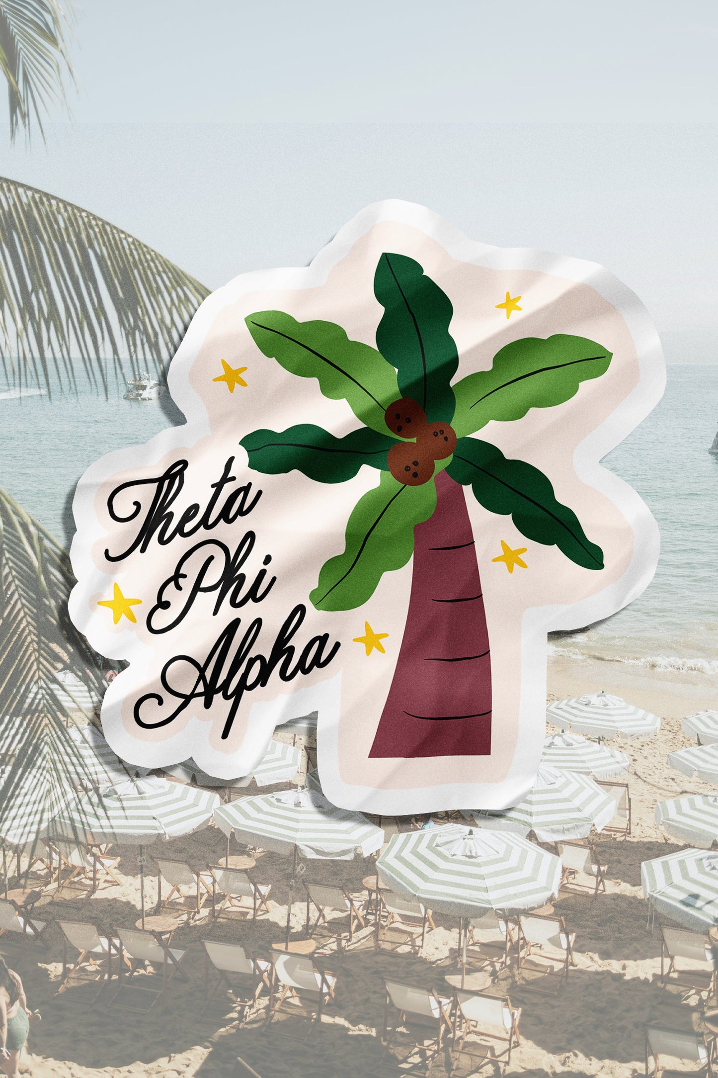 Waterproof Palm Tree Sorority Sticker