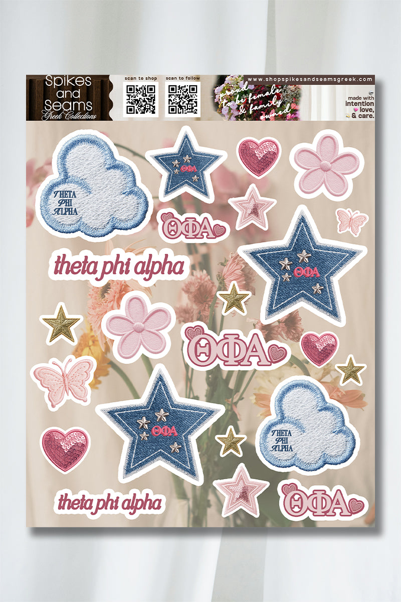 Sorority Sticker Sheet #23 - Spikes and Seams Greek