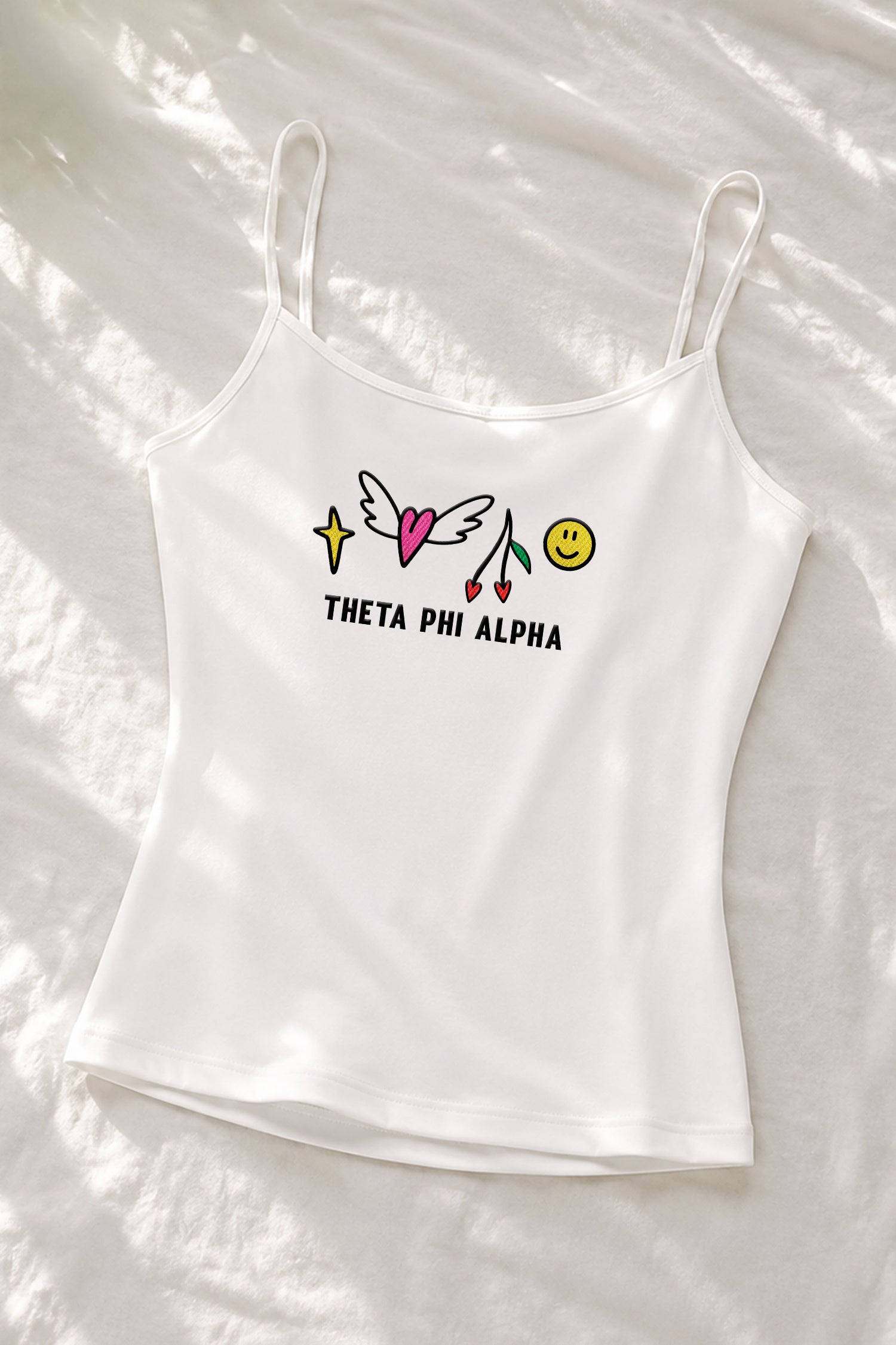 Embroidered Trendy Icons Sorority Tank - Theta Phi Alpha