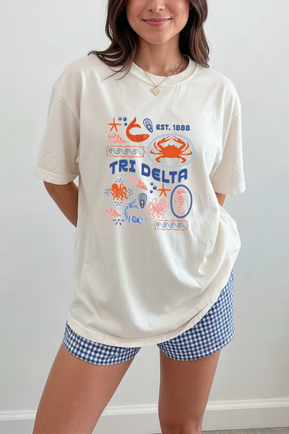 Sorority Ocean Tee - Tri Delta - Spikes and Seams Greek