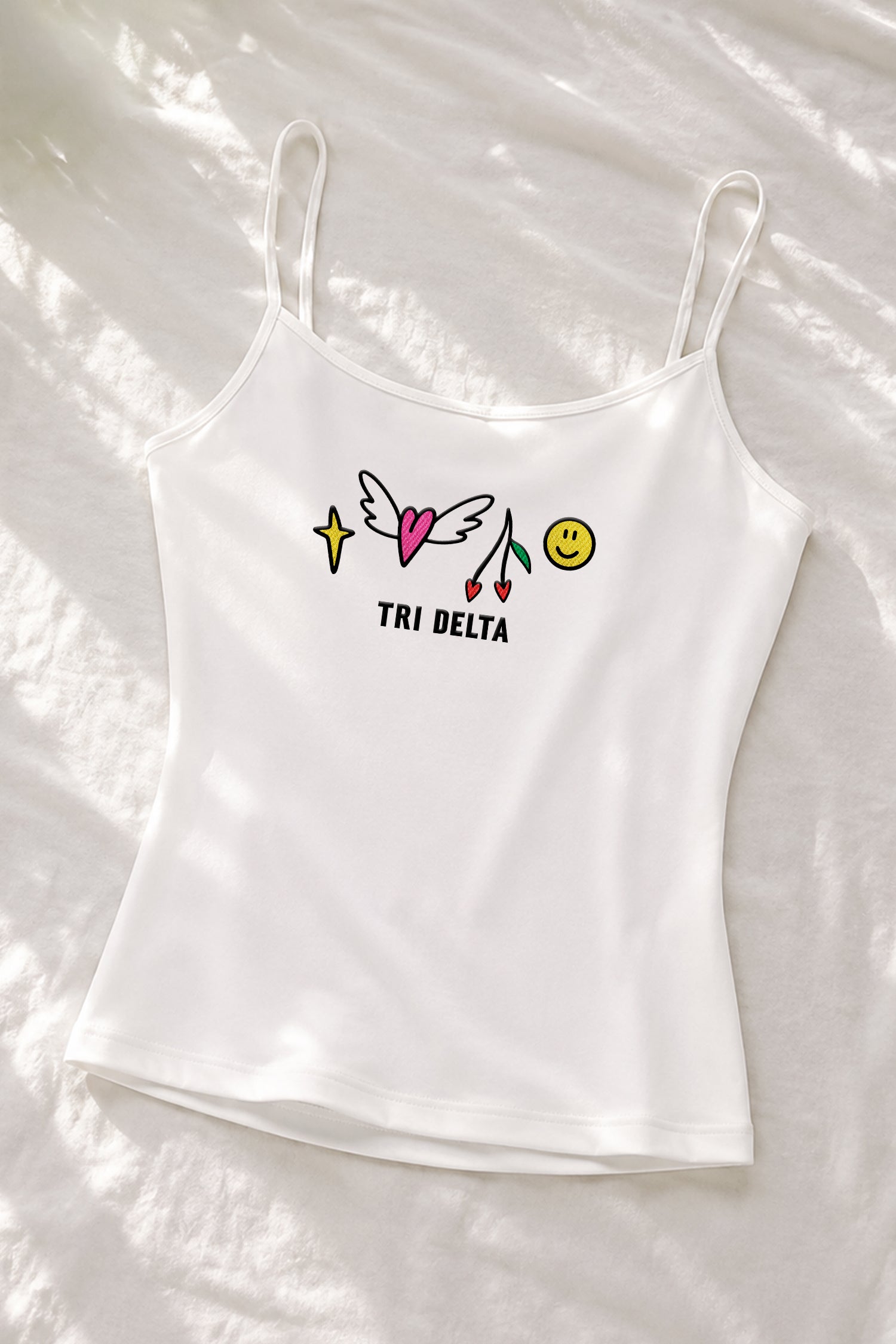 Embroidered Trendy Icons Sorority Tank